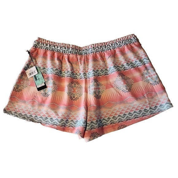 Range By Rock & Roll Denim Lounge Sweat Shorts Coral Aztec XXL - Picture 2 of 3